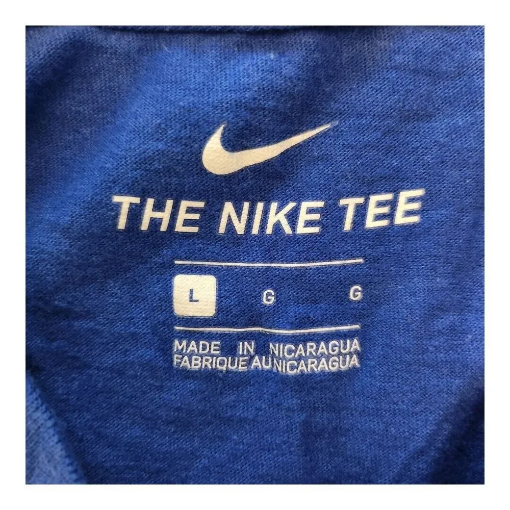 Nike Air Shirt Men Medium Blue Crew Neck Pullover Basketball Jumpman Logo Swoosh